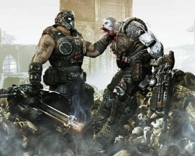 Обои Gears of War: Оружие, Gears of War, Солдаты, Маска, Бойцы, Другие игры
