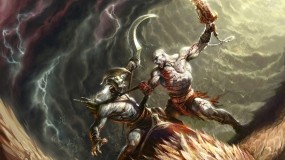 Обои God of war: Кровь, Монстр, God of War, Бой, Сражение, Kratos, Другие игры