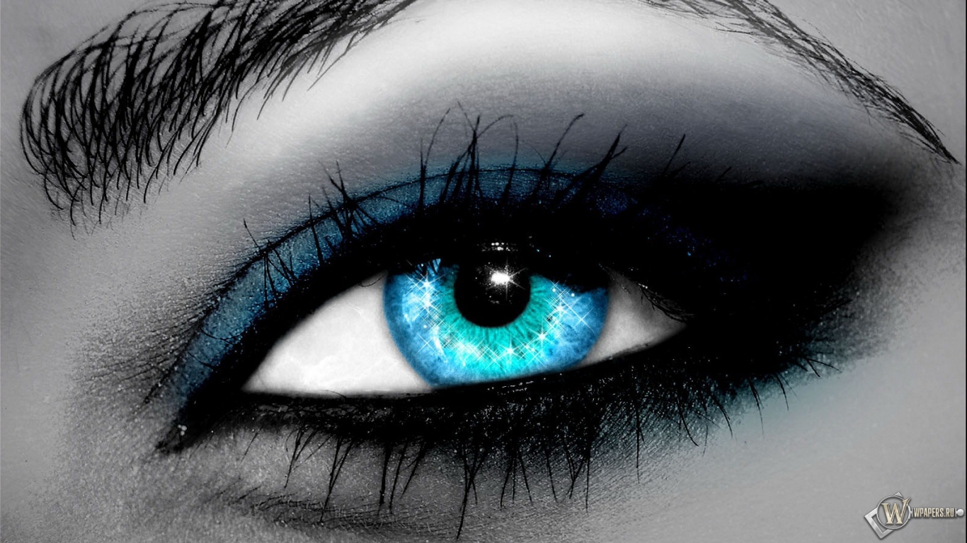 Голубой глаз 1366x768