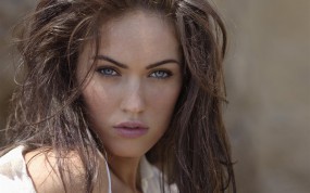 Обои Меган Фокс: Голубые глаза, Megan Fox, Меган Фокс, Лицо, Веснушки, Девушки