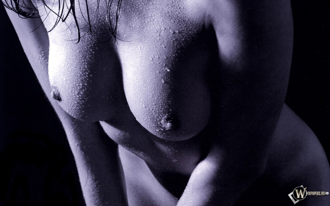 Мокрая женская грудь 1280x800