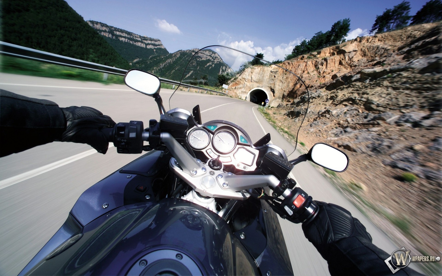 Вид из мотоцикла 1440x900