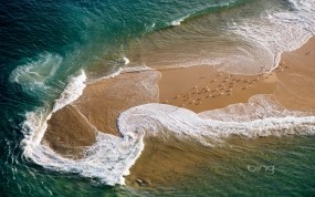 Обои Бирюзовый прибой: Пляж, Море, Волна, Природа