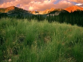 Обои Парк в Колорадо: Облака, Горы, Трава, Парк, Колорадо, Природа