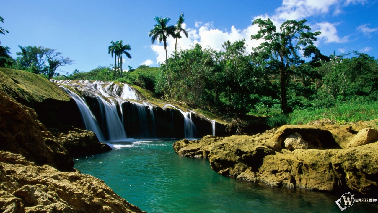 Кубинский водопад 1280x720