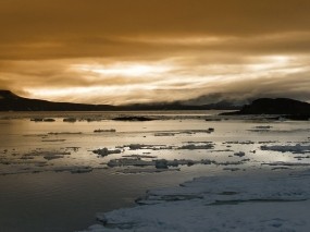 Обои Арктический пейзаж: Облака, Зима, Лёд, Арктика, Природа