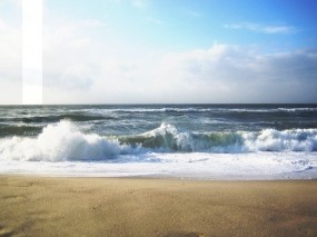 Обои Море и волны: Волны, Песок, Море, Брызги, Природа