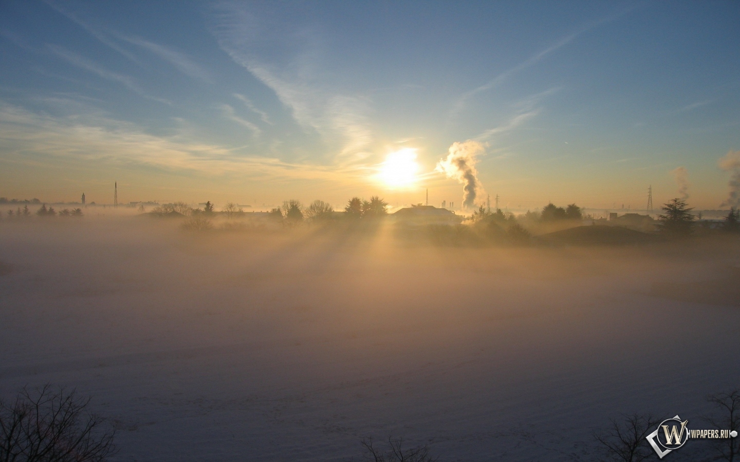 Утренний туман 1440x900