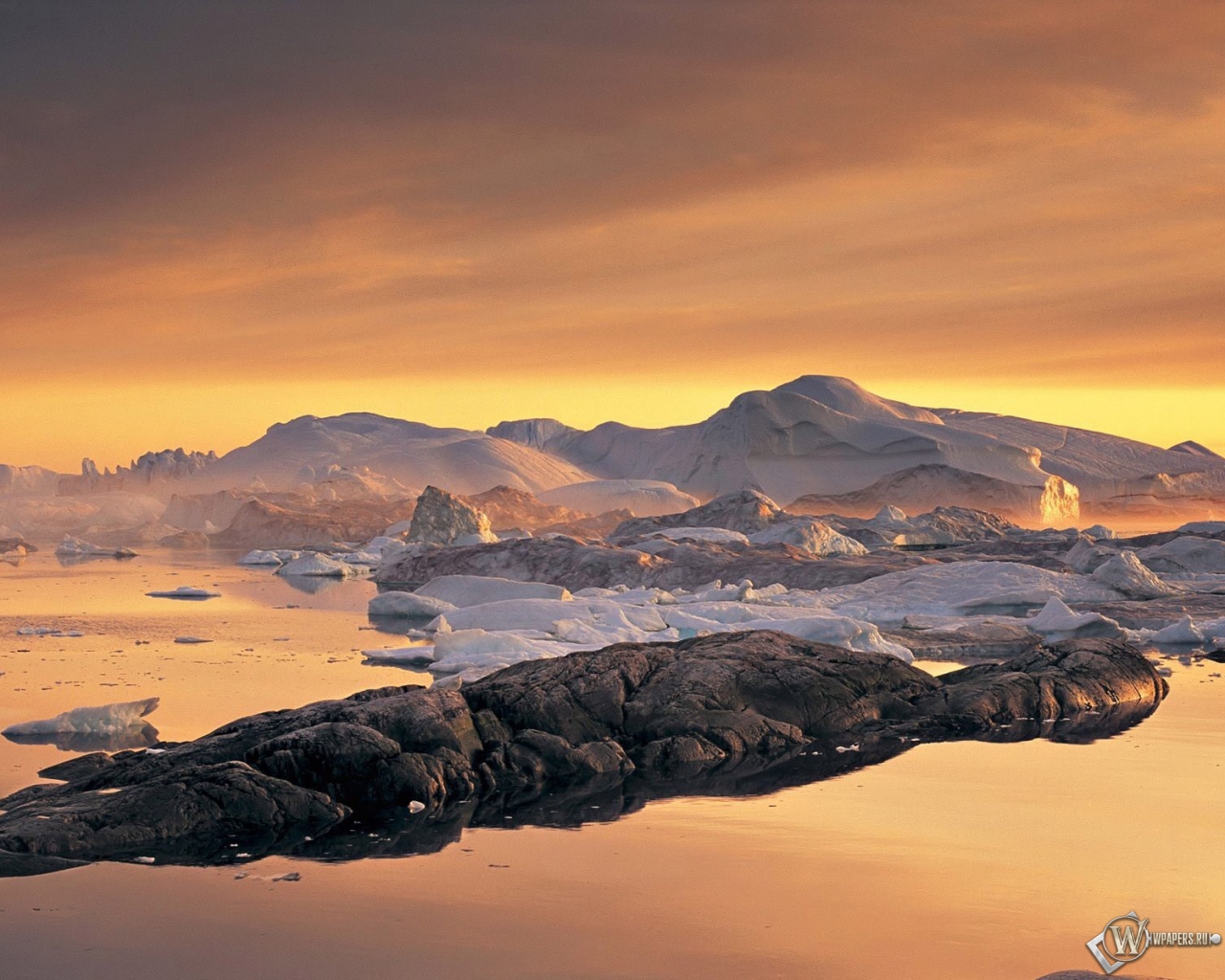 Пролив Диско Гренландия 1280x1024