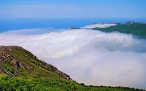 Обои Туман в горах: Облака, Горы, Туман, Природа