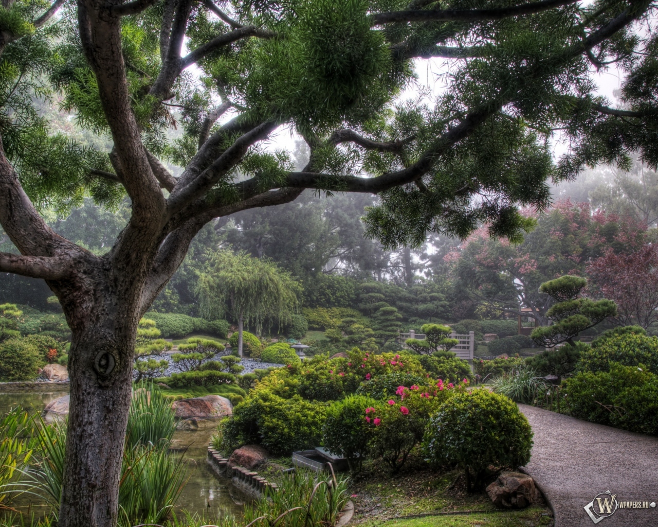 Японский сад 1280x1024