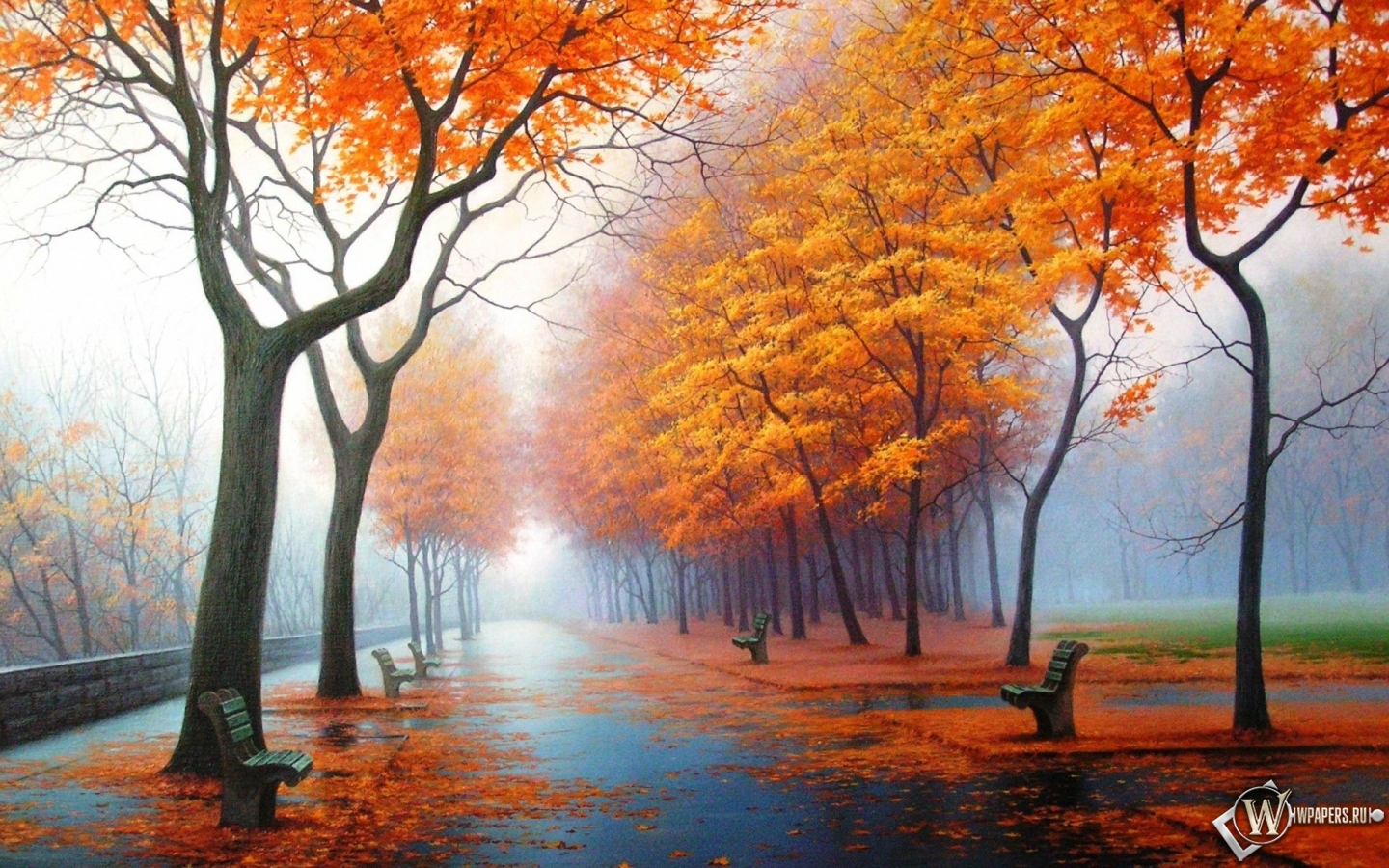 Осенний парк 1440x900