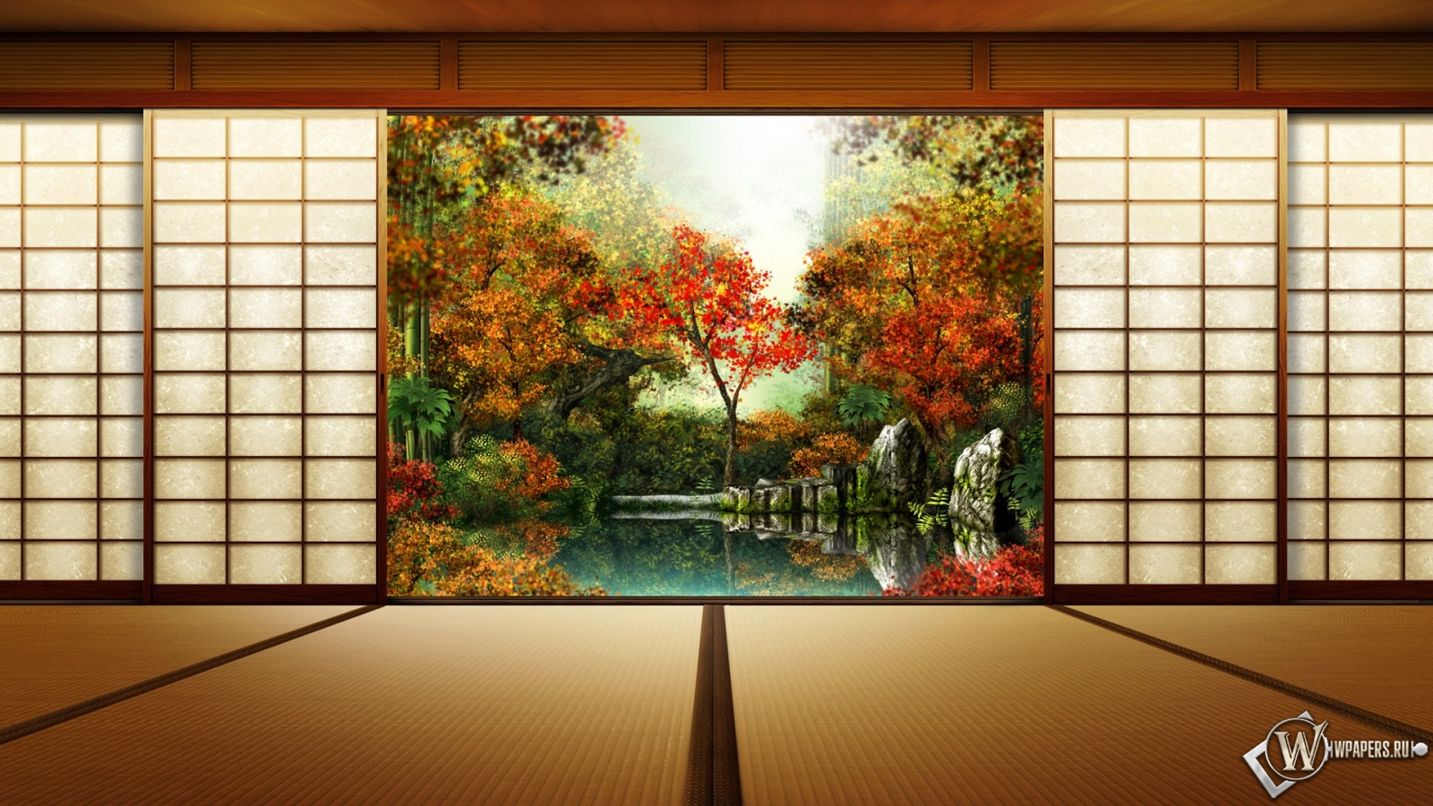 Осень в Японии 1600x900