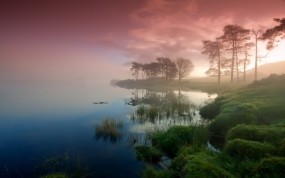 Обои Шотладния: Туман, Озеро, Шотландия, Прочие пейзажи