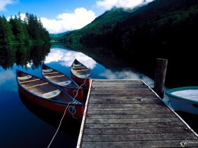 Обои Лодки у пирса: Лодки, Пристань, Пирс, Прочие пейзажи