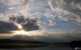 Обои Солнце за облаками: , Природа