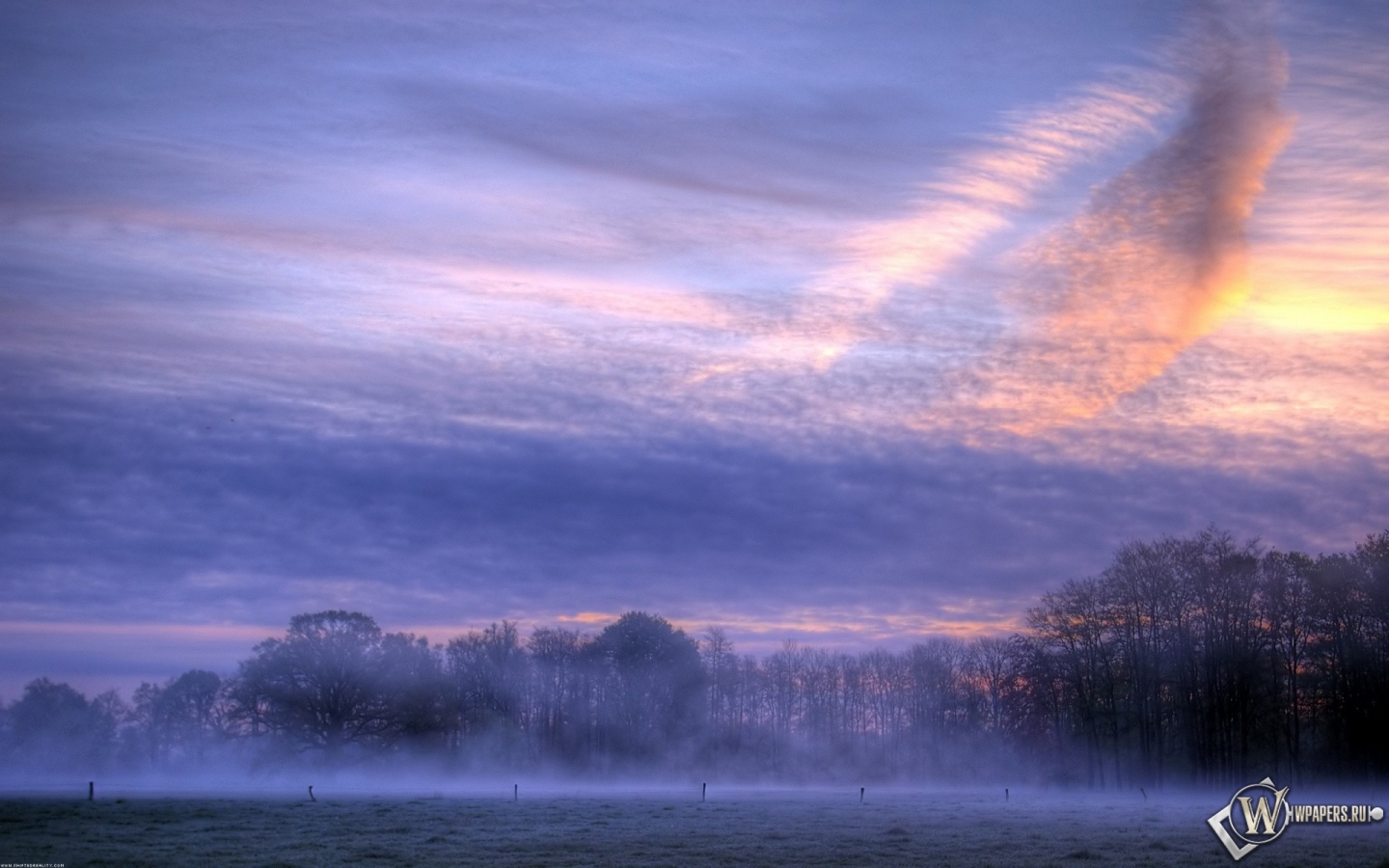 Туман над речкой 1440x900