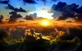 Обои Солнце над облаками: Облака, Солнце, Небо, Sky, Прочие пейзажи