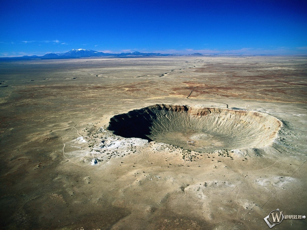 Метеоритный кратер 1024x768