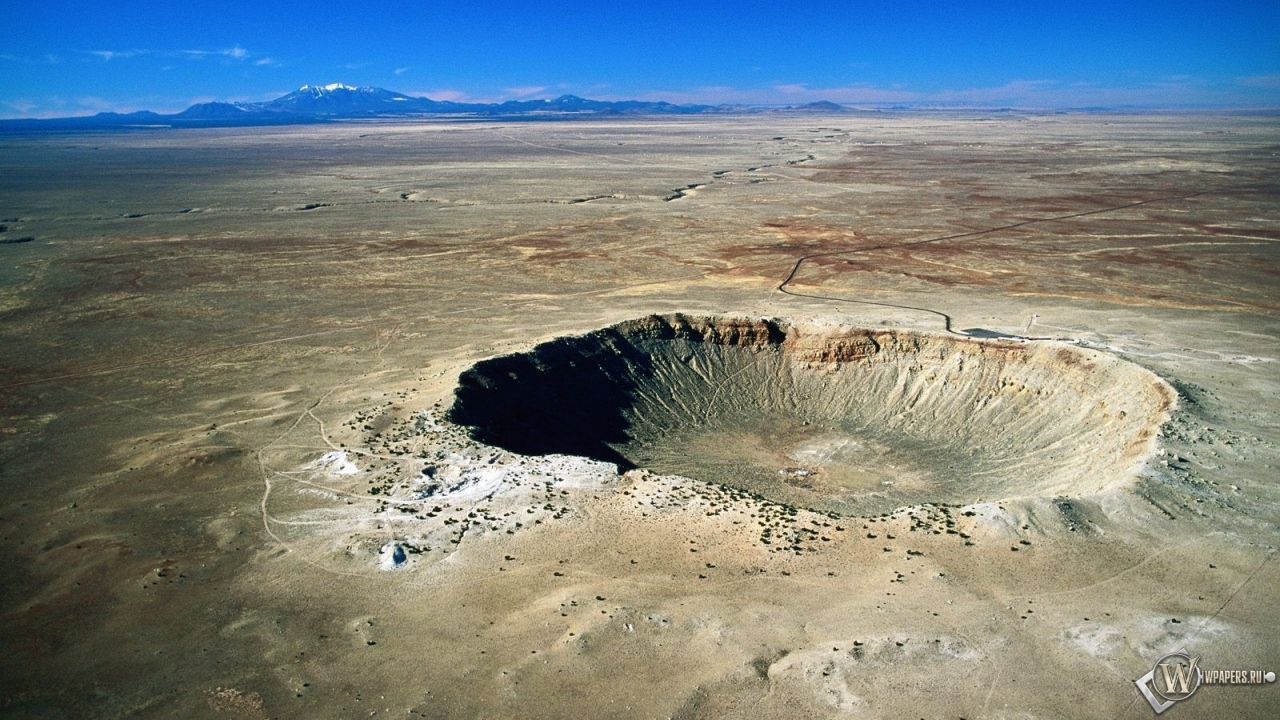 Метеоритный кратер 1280x720