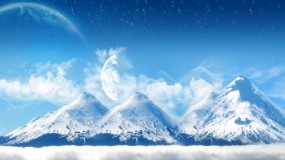 Обои Заснеженные горы: Горы, Снег, Планеты, Зима