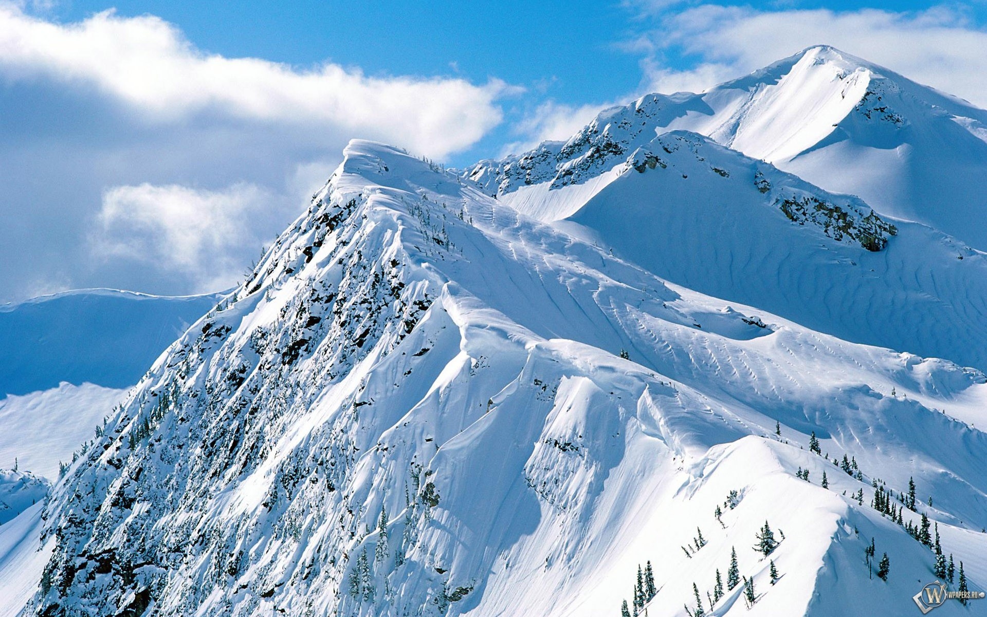 Снежные горы 1920x1200