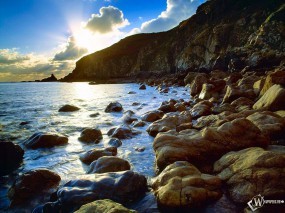 Обои Морские скалы: Море, Утес, Крым, Горы