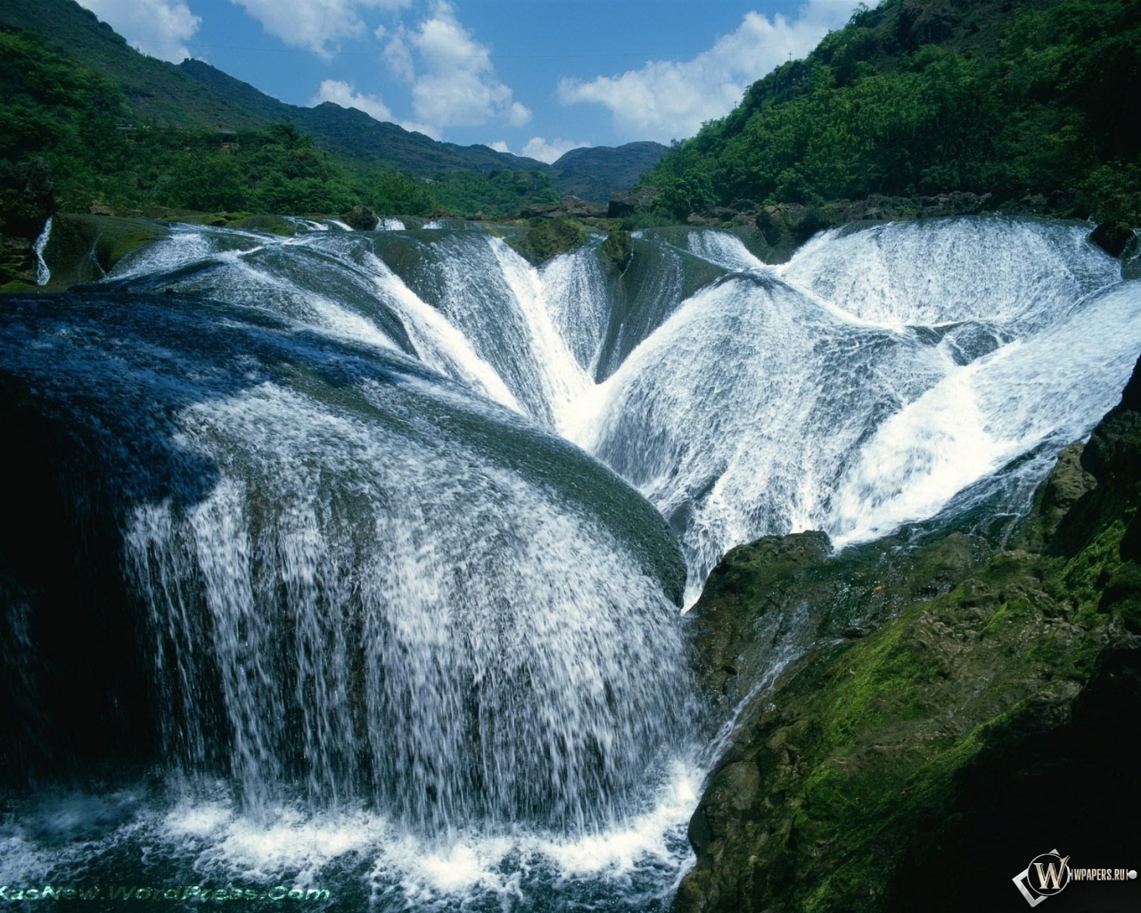 Водопад Жемчужина - долина Цзючжайгоу 1280x1024