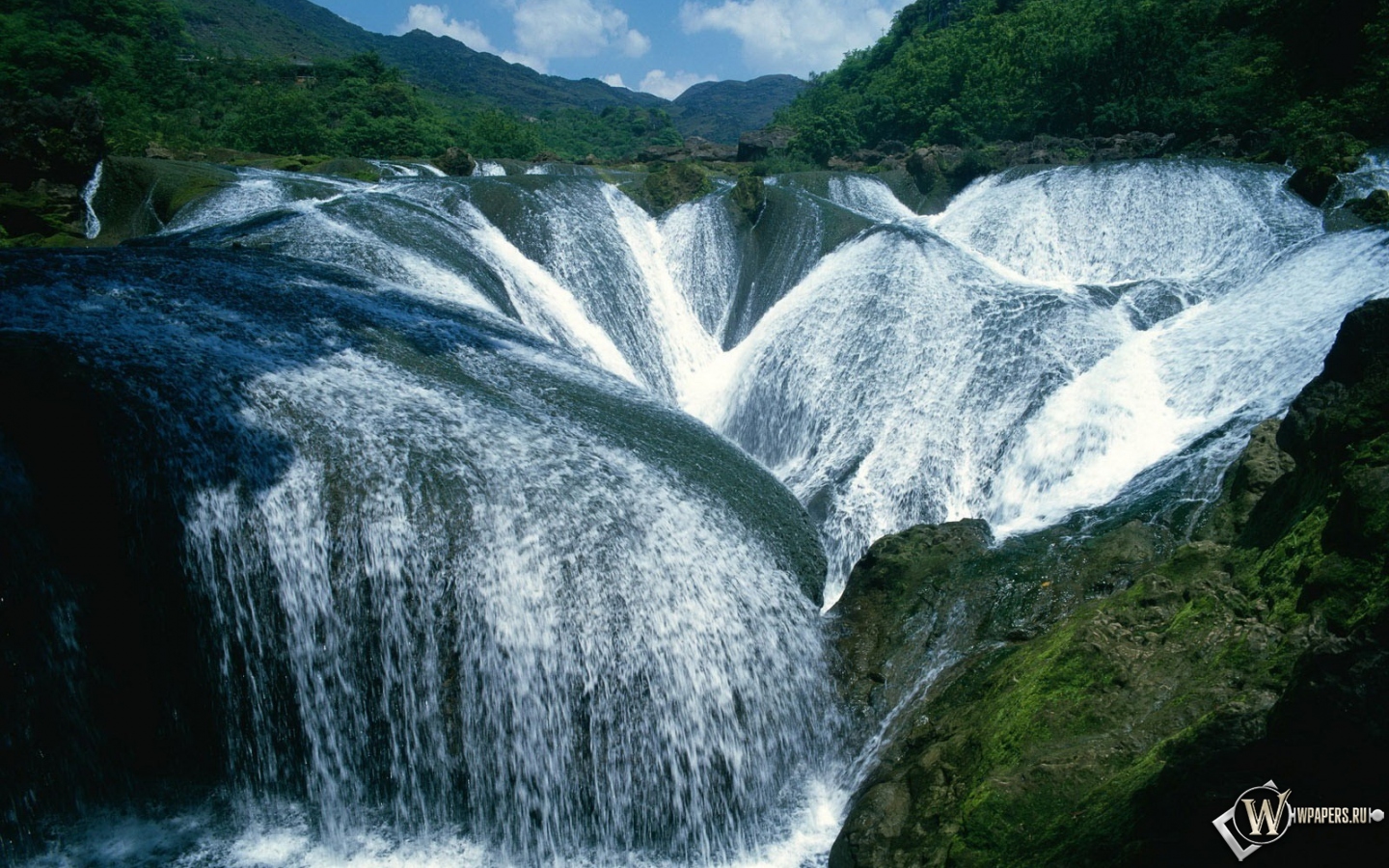 Водопад Жемчужина - долина Цзючжайгоу 1440x900