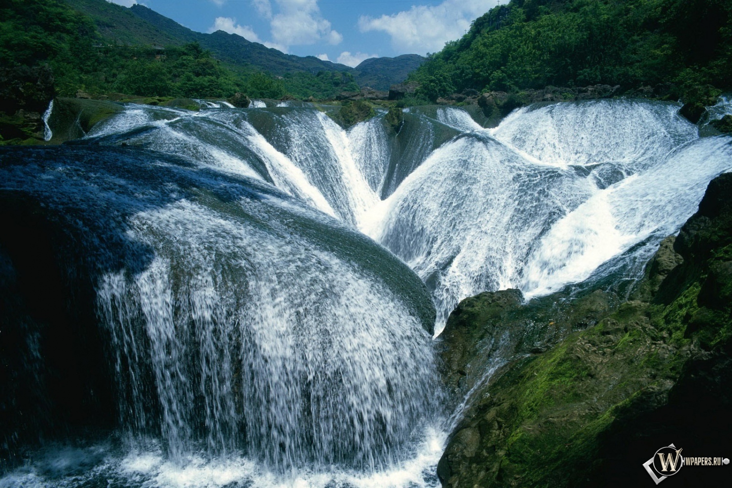 Водопад Жемчужина - долина Цзючжайгоу 1500x1000