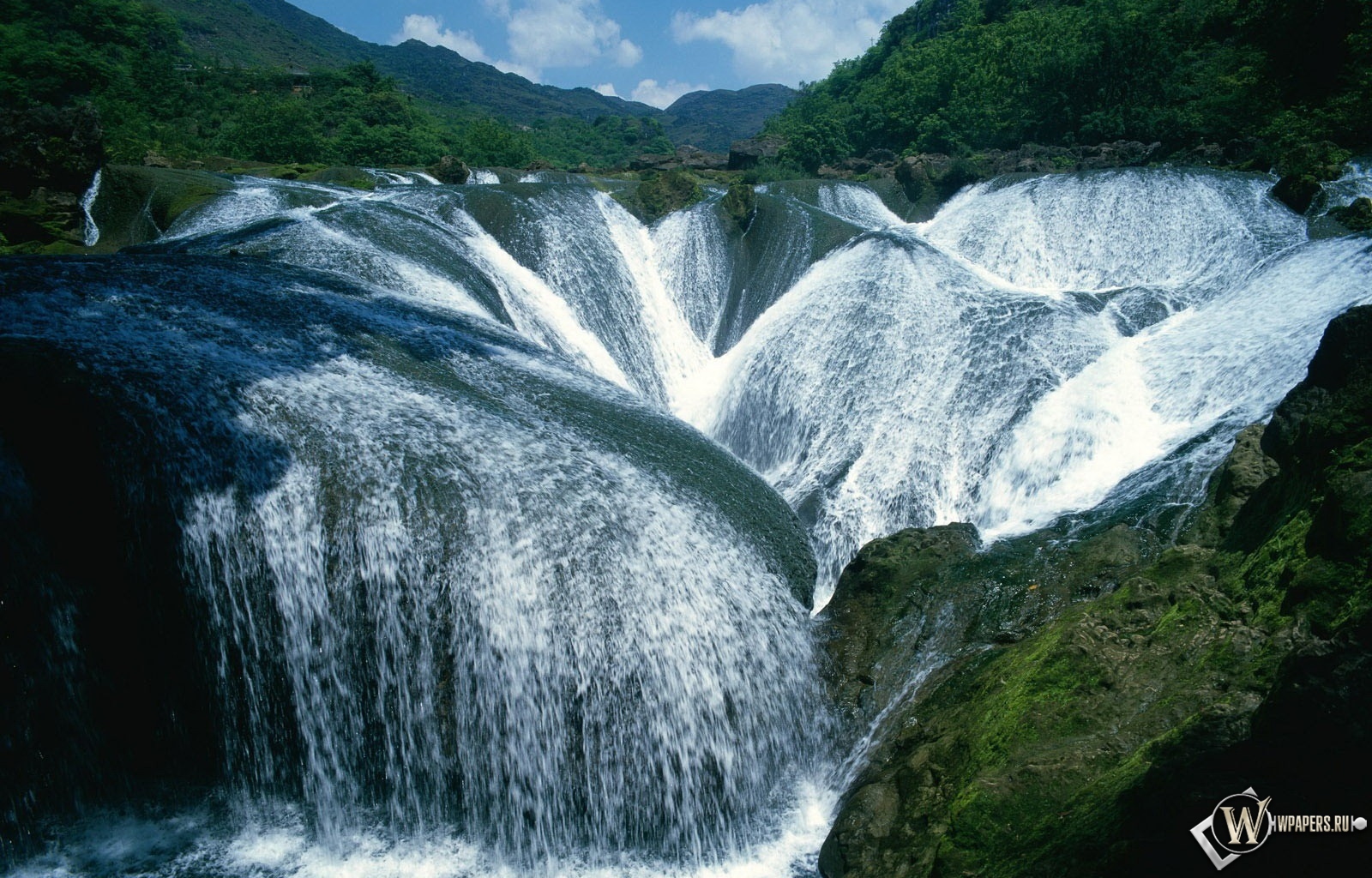 Водопад Жемчужина - долина Цзючжайгоу 1600x1024