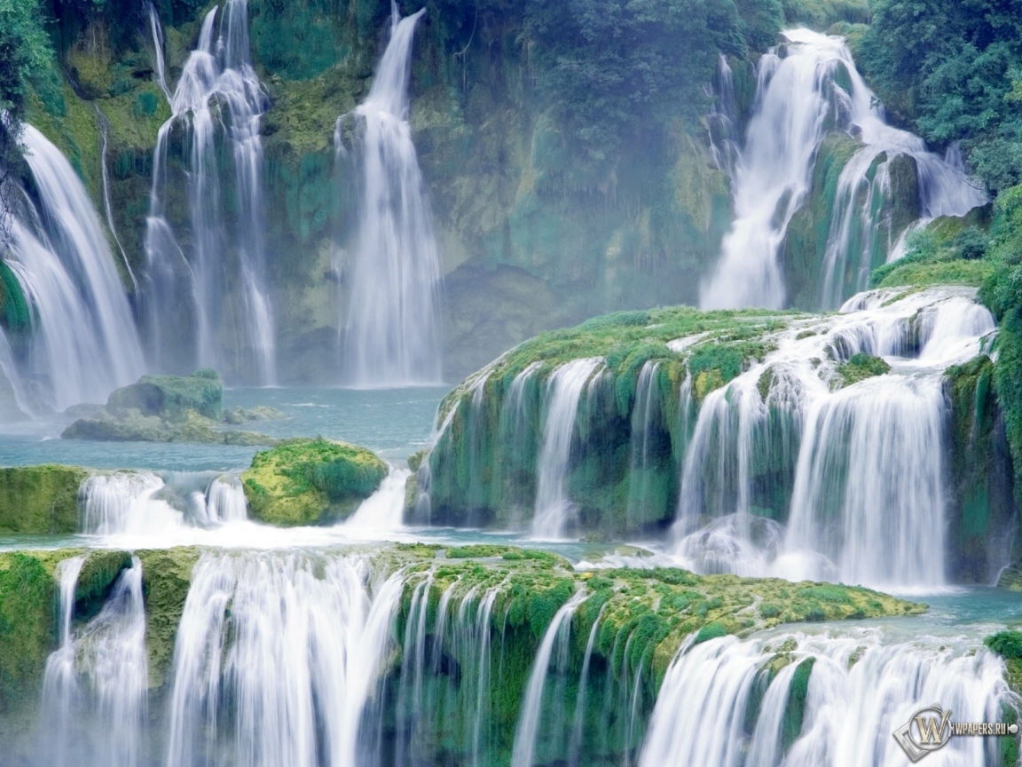 Живописный водопад 1152x864