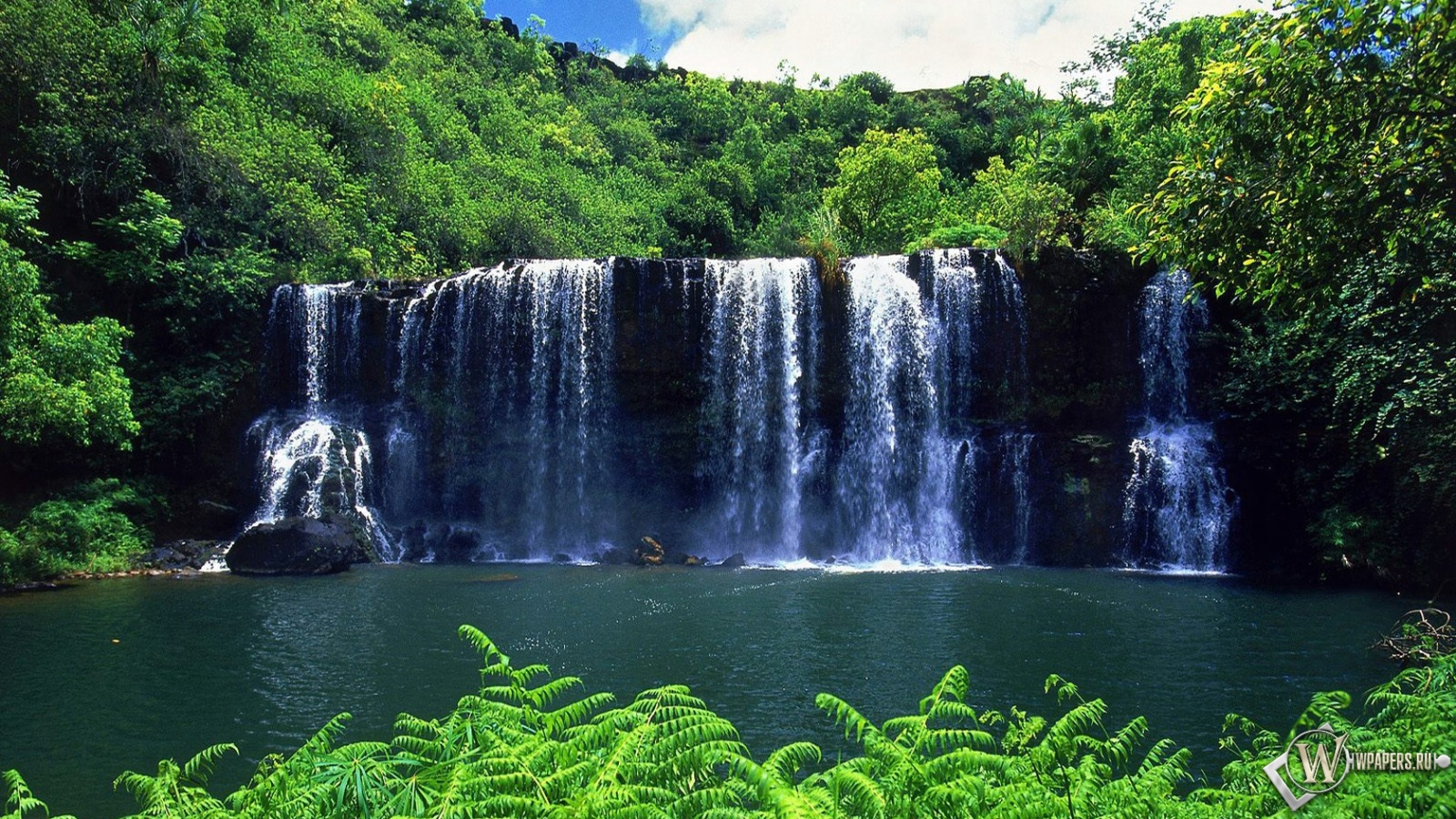 Тропический Водопад  1600x900