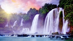 Обои Сказочный водопад: Вода, Водопад, Красиво, Водопады
