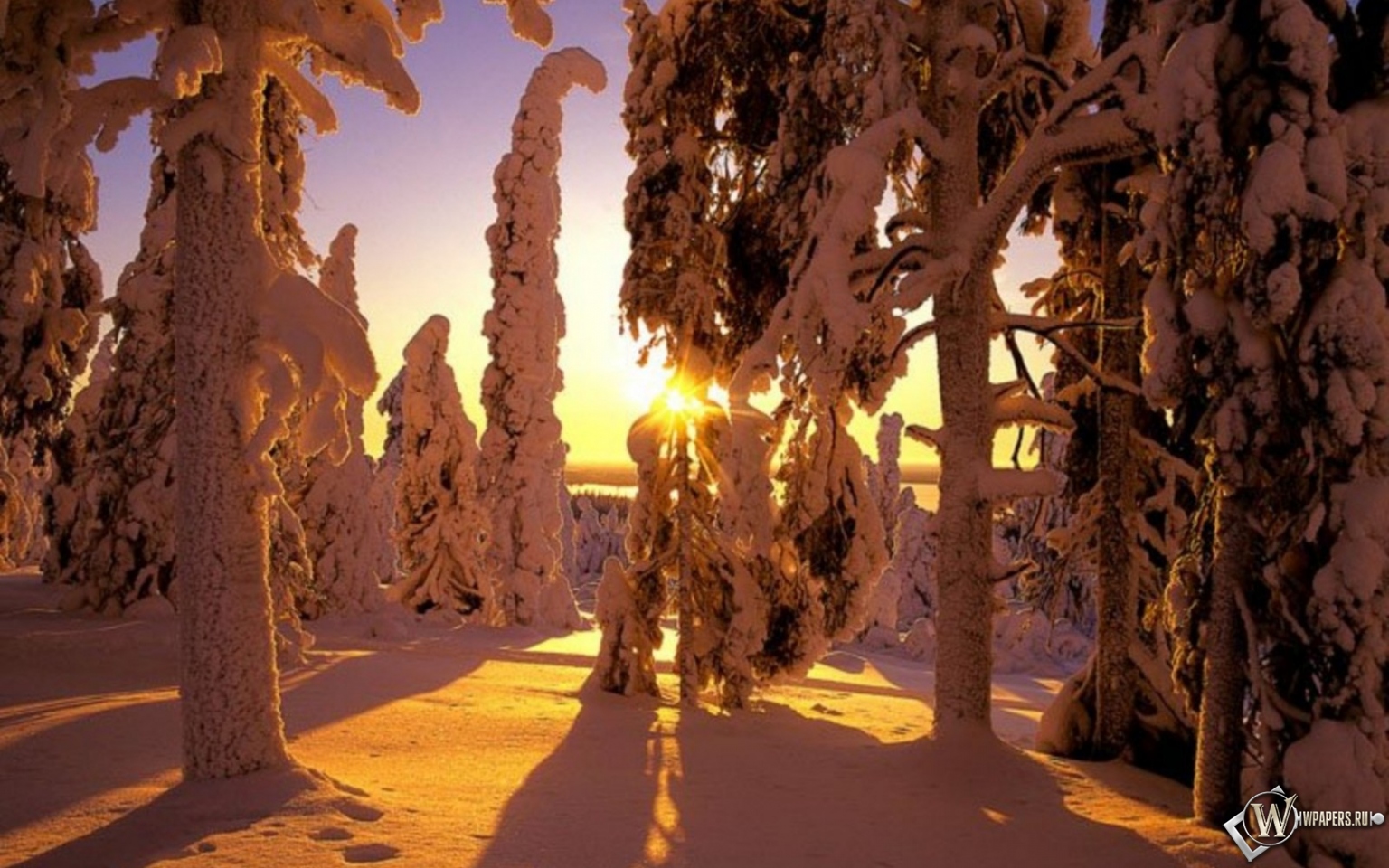 Зима в Финляндии 1536x960