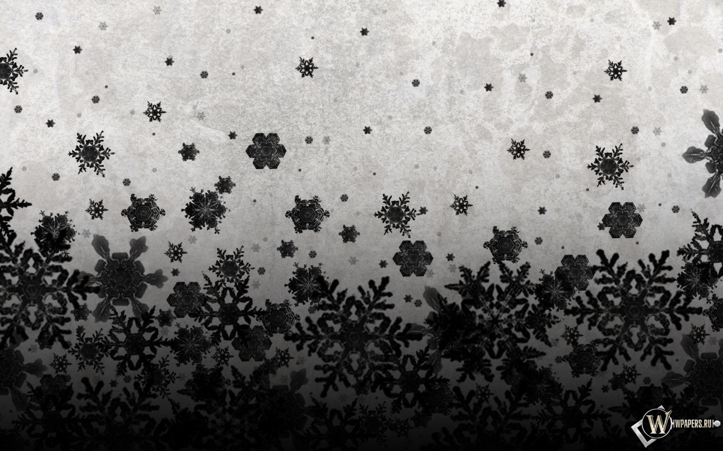 Чёрные снежинки 1440x900