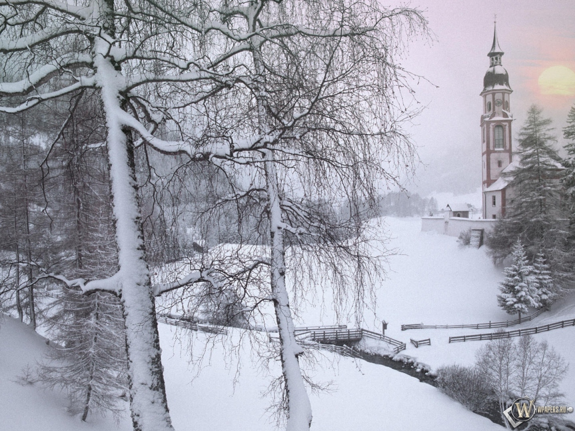 Зима в Тироле Австрия 1152x864