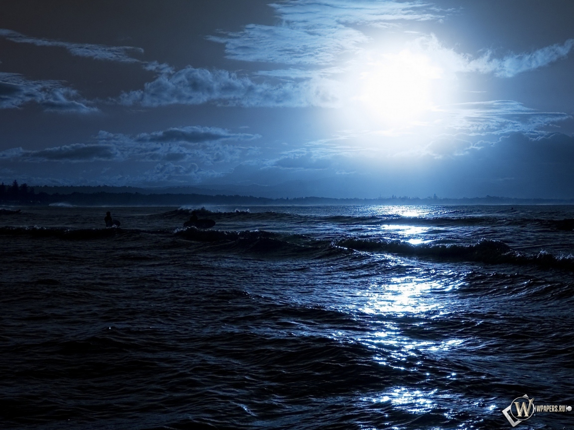Лунный свет на море 1152x864