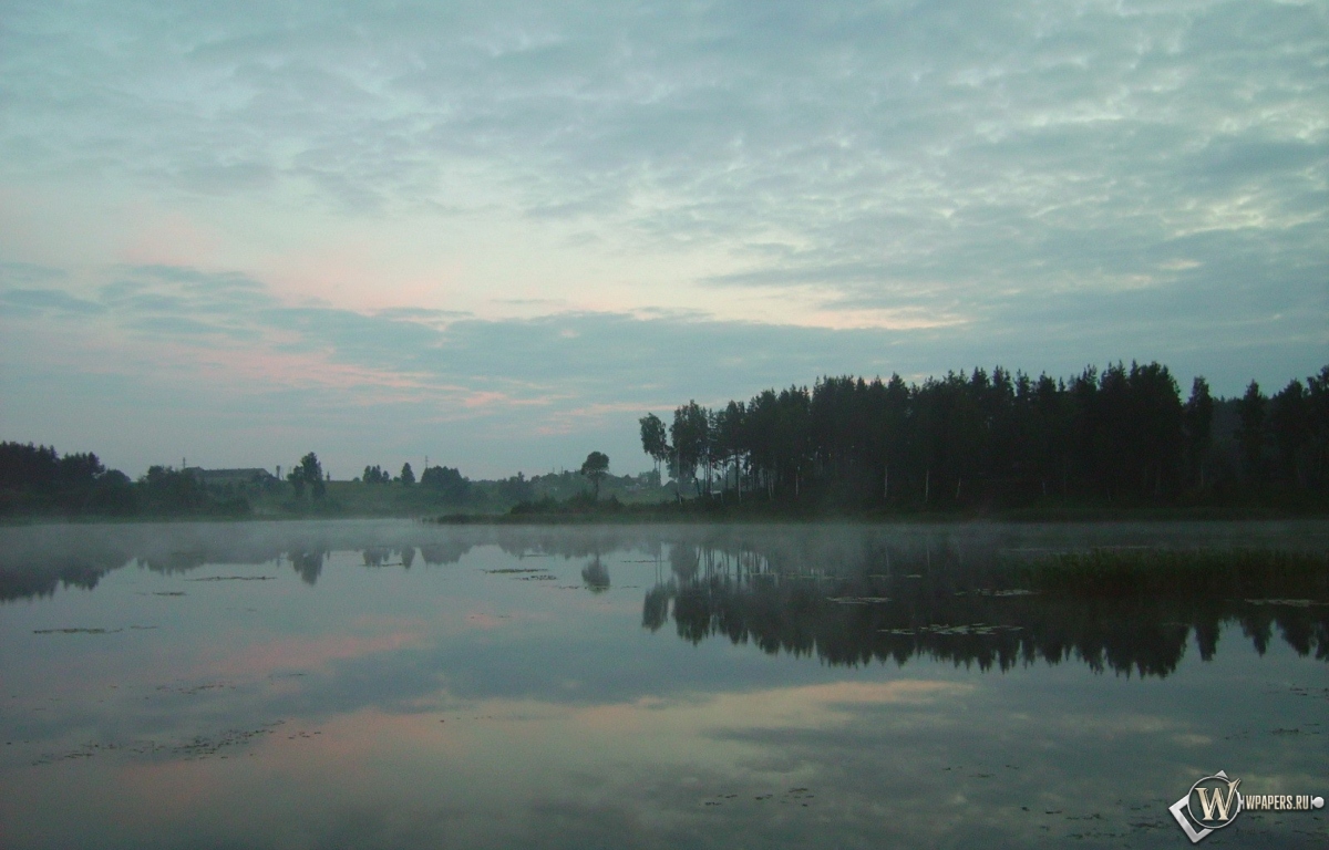 Вечернее озеро 1200x768