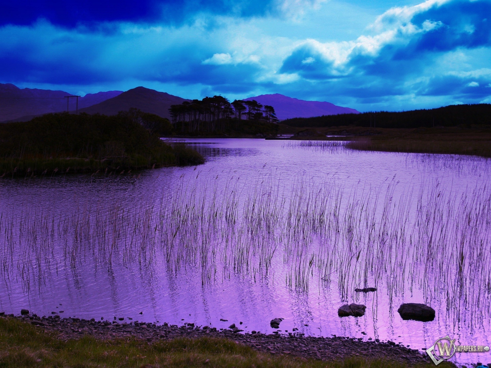Фиолетовое озеро 1600x1200