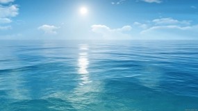 Обои За океаном: Океан, Небо, Горизонт, Вода и небо