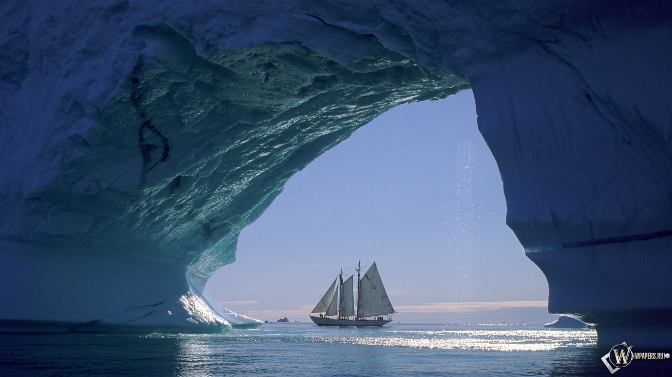 Arctic sailing 1366x768