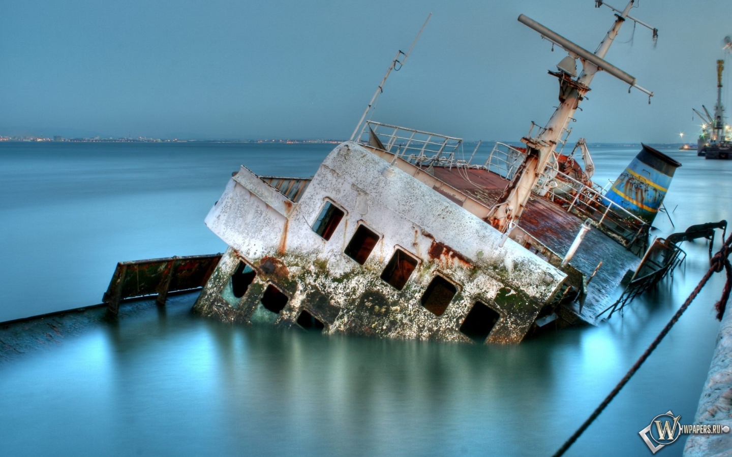 Затонувший корабль 1440x900