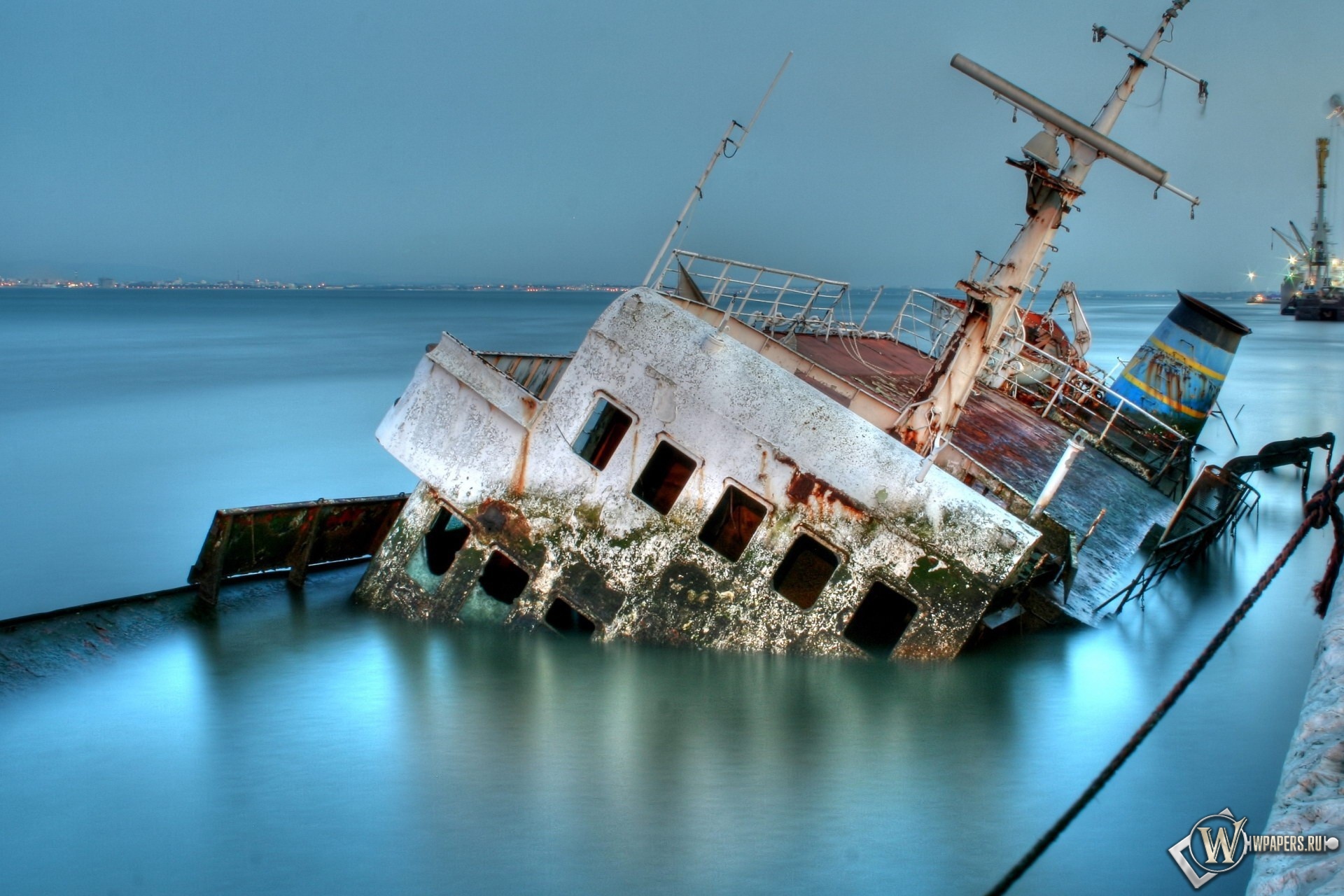 Затонувший корабль 1920x1280