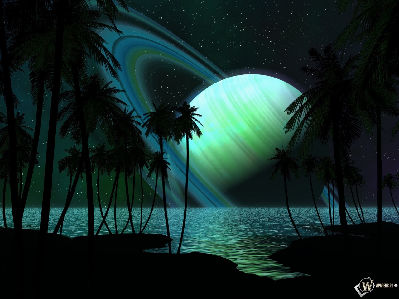 Зелёный Сатурн 1280x960