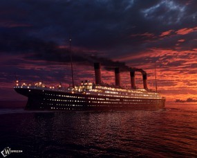 Обои Огни Титаника: , Корабли
